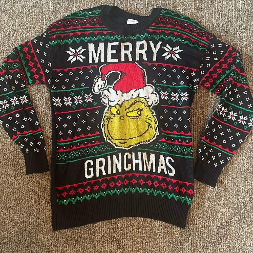 Merry  Grinchmas Ugly Sweater Holiday